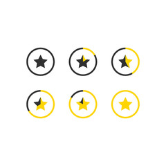 Wall Mural - 5 star rating icon vector illustration eps10. Isolated badge for website or app - stock infographics