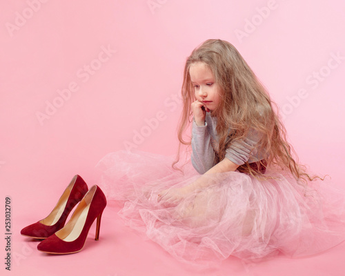 little girls red heels