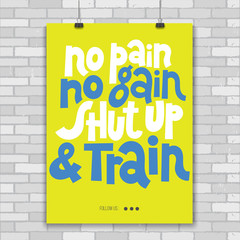 Wall Mural - Fitness motivational quotes