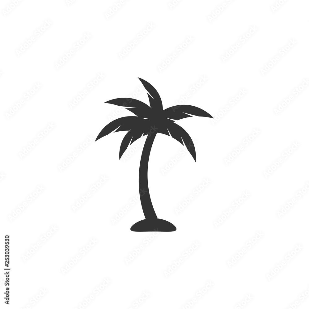 Palm tree icon design template vector isolated - obrazy, fototapety, plakaty 