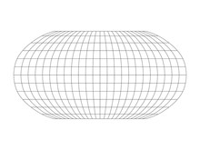 Blank World Grid Of Meridians And Parallels. Simple Vector Illustration