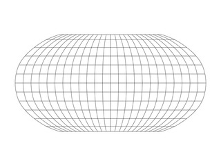 Wall Mural - blank world grid of meridians and parallels. simple vector illustration