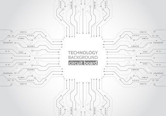 Abstract vector background with high tech circuit board