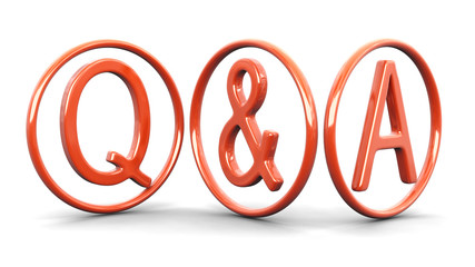 Poster - Questions and answers. Image with clipping path
