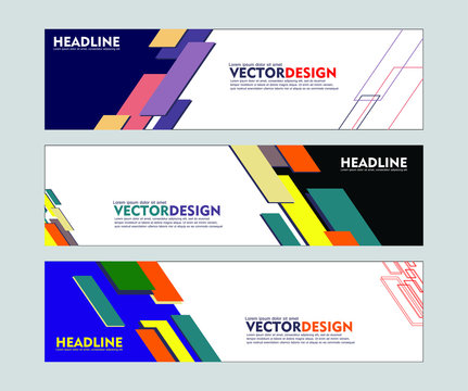 Set of banner design, for web banner, brochure, fyler, book cover and   other concept printing design. easy to modify