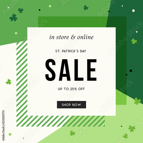 St Patrick S Day Sale Banner For Instagram And Social Media Ads