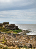Fototapeta Desenie - The wall of Akkerman fortress. Dniester Estuary.