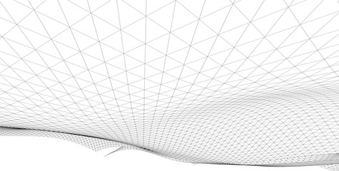 Abstract terrain wireframe landscape background.