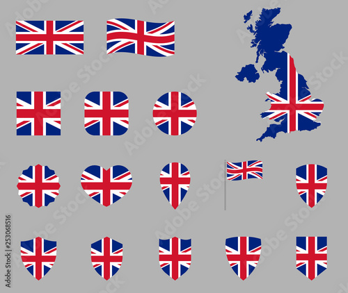 Uk Flag Icon Set British National Flag Icons Flag Of United
