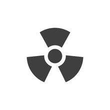 Toxic Radioactive Medical Icon Simple Flat Illustration