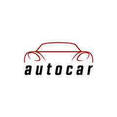 Aufkleber - Auto style car logo design with concept sports vehicle icon silhouette
