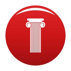 Poster - Roman column icon. Simple illustration of roman column vector icon for any design red