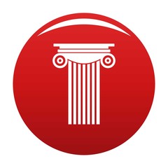 Poster - Reinforced concrete column icon. Simple illustration of reinforced concrete column vector icon for any design red