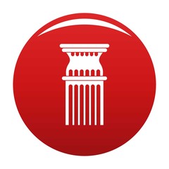 Poster - Column icon. Simple illustration of column vector icon for any design red