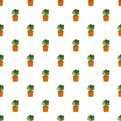 Poster - House cacti pot pattern seamless vector repeat for any web design