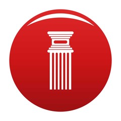 Poster - Antique column icon. Simple illustration of antique column vector icon for any design red