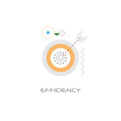 Poster - target arrow get aim precision business efficiency concept line style white background