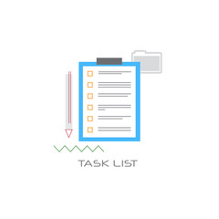 Poster - Paper document task check list clipboard project