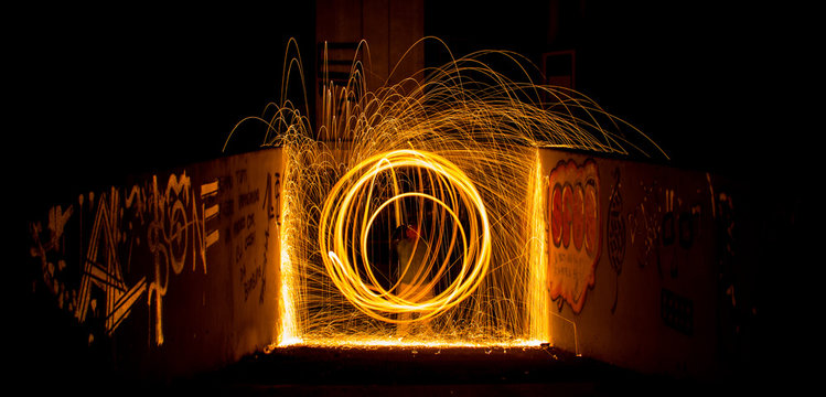 Fire Wool in Old Factory
