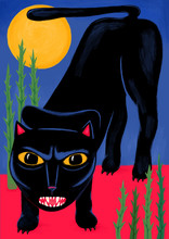 Panther With Yellow Eyes