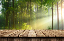 Empty Wooden Table Background