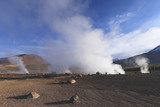 Fototapeta  - View of El Tatio geyser field located in the Andes Mountains of northern Chile near San Pedro de Atacama
