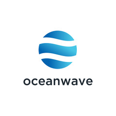 Leinwandbilder - Water Wave Logo abstract vector template. Aqua icon. sea ocean Logo design inspiration