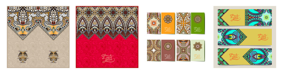 Sticker - Moroccan template with place for your text, you can be used for invitation card, postcard