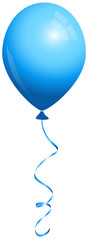 Poster - Einzelner Blauer Luftballon