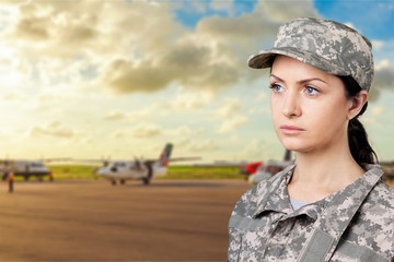 Portrait of Female US Army Soldier