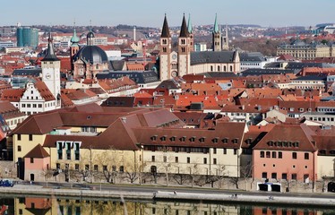 Wall Mural - Würzburg, Altstadt, Blick vom Festungsberg