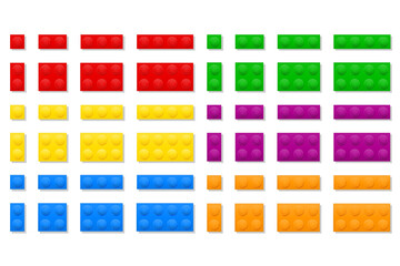 multicolor plastic constructor for children's educational games stock vector illustration