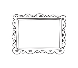Wall Mural - cute hand drawn doodle frame vector illustration.