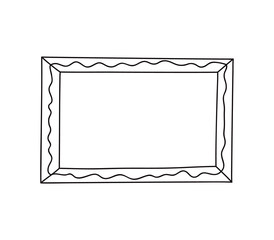 Wall Mural - cute hand drawn doodle frame vector illustration.