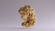 Antique Gold Medusa Bas Relief 3d illustration 3d render	