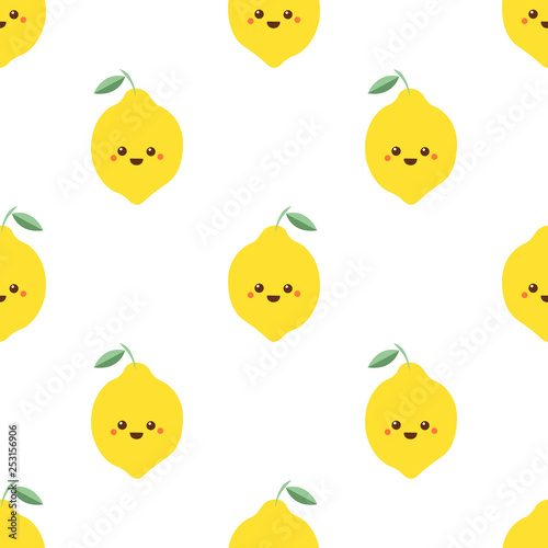 Cute lemon pattern Canvas Print