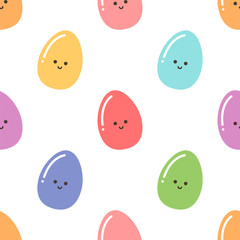 Wall Mural - Cute colorful eggs