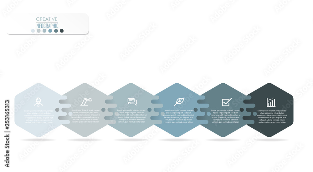 Infographic Diagram design with step process flowchart for Business and ...