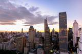 Fototapeta  - Downtown skyscraper New York City during a sunrise
