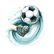 Kick a soccer ball