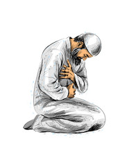 Wall Mural - Muslim man praying