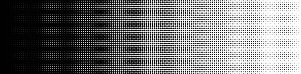 Poster - Seamless Screentone Graphics, Halftone Gradation, Black and White, Variation,