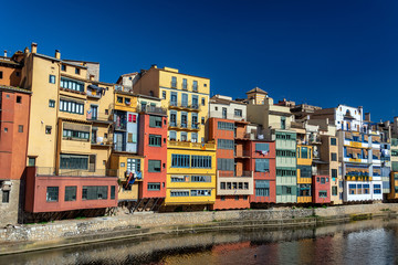 Wall Mural - Beautiful colorful buildings in Girona, Spain