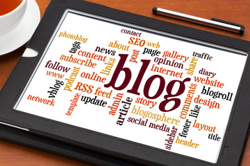 Wall Mural - blog word cloud