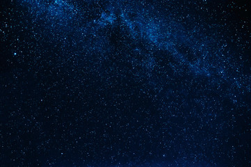 Wall Mural - stars and the milky way background the blue starry sky