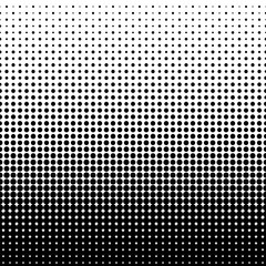 Wall Mural - Seamless Screentone Graphics, Halftone Gradation, Dot Pattern, Black