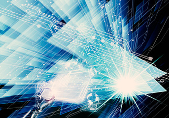 Leinwandbilder - Abstract 3d Illustration Of A Unique Smooth Modern Digital Background