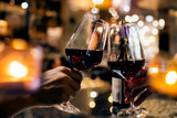 wine on wood bar