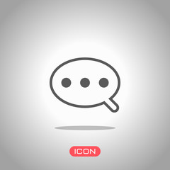 Poster - Simple text cloud. Linear, thin outline. Icon under spotlight. Gray background