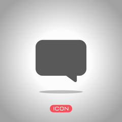 Poster - Simple text cloud. Icon under spotlight. Gray background